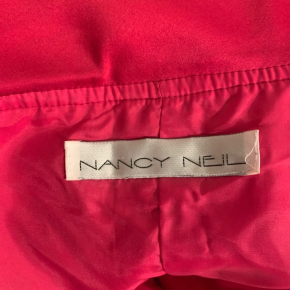 WOMENS LARGE-XLG?? 2 PIECE DARK PINK NANCY NEIL PEARL BUTTON FRONT FORMAL DRESS - Picture 6 of 10